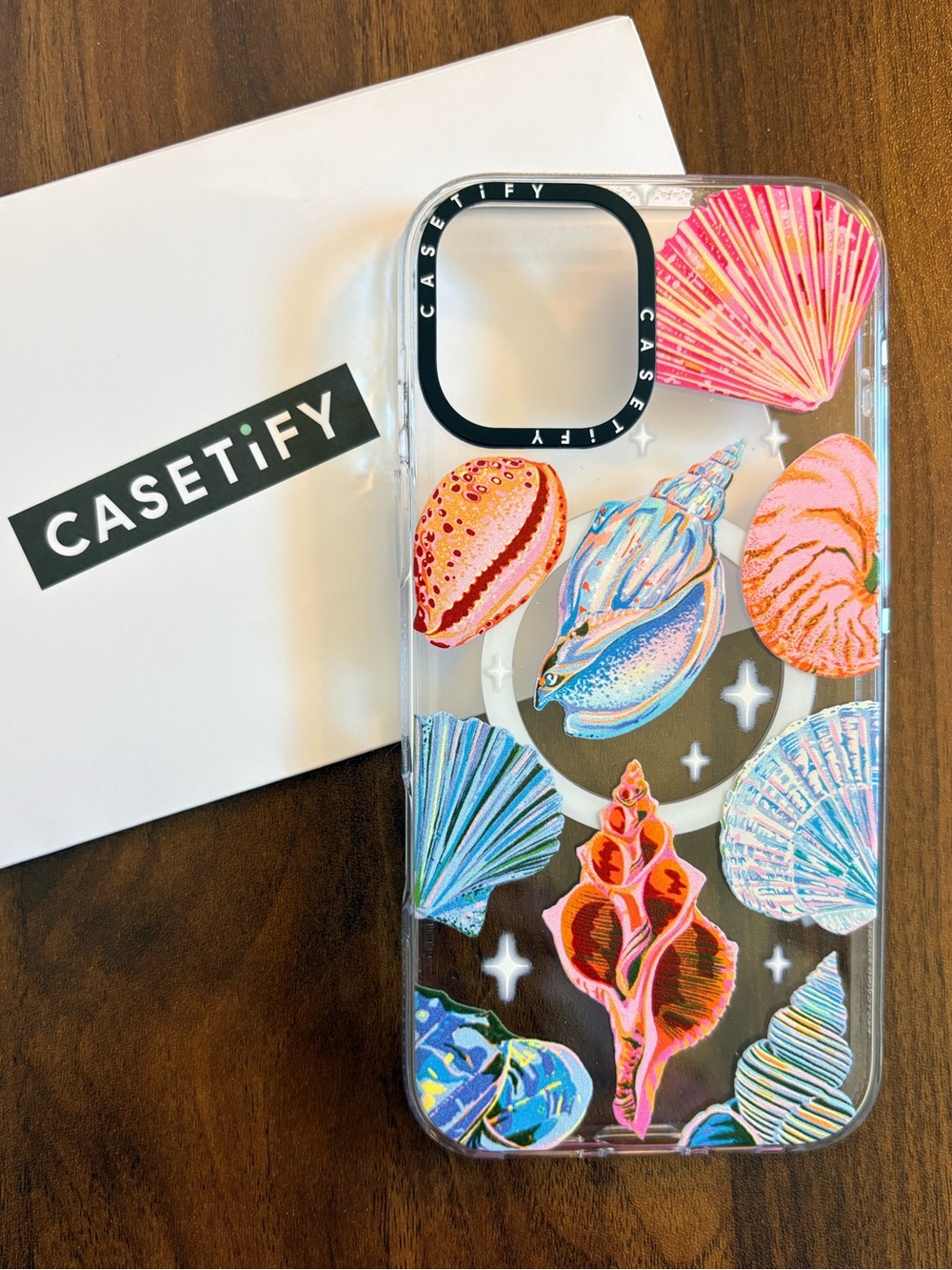 Casetify Multicolor Seashell Clear Phone Case for iPhone 16 Plus